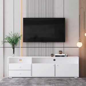 Modern TV Stand for TVs up to 65", Entertainment Center with Storage Cabinet and Drawers, Media Console Table for Living Room Bedroom - 1 of 4