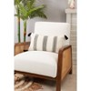 Oversize Textured Striped Tassel Throw Pillow Cover - Saro Lifestyle - 3 of 3