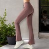Anna-Kaci Active Women's High Waist Flare Pants with Drawstring Waist and Stretch Fabric - 4 of 4