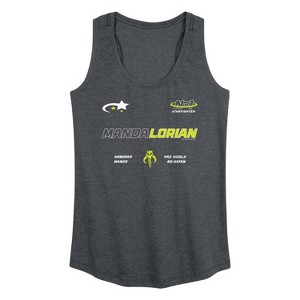 Women's - Star Wars - The Mandalorian Mando Jersey Graphic Racerback Tank - 1 of 4