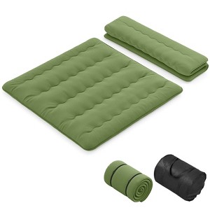 Costway Twin/Full/Queen/King Futon Mattress Japanese Floor Sleeping Pad Washable Cover Carry Bag Green - 1 of 4