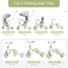 Aukfa 7-in-1 Tricycle, Foldable design, adjustable handle/seat, retractable canopy & removable pedals/guardrail, for 1-6 Years Old Boys & Girls Gift - 2 of 4