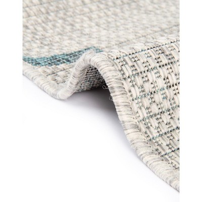 Gray Trellis Rectangular Outdoor Synthetic Area Rug