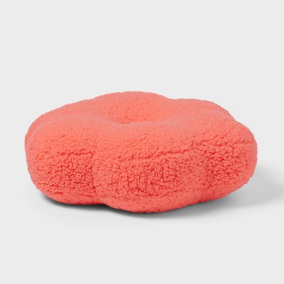 Flower Boucle Kids&#39; Decorative Pillow Coral Red - Pillowfort&#8482;