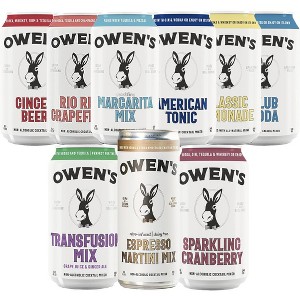 Owen’s Craft Mixers Ginger Beer, Rio Red Grapefruit, Margarita Mix, American Tonic, Classic Lemonade, Club Soda, Transfusion Mix, Espresso Martini Mix & Sparkling Cranberry 8.2oz 75  Vegan & Gluten-Free Soda Mocktail and Cocktail Mixer - 1 of 1