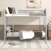 Twin Over Twin Metal Bunk Bed with High Safety Guardrails - 3 of 4