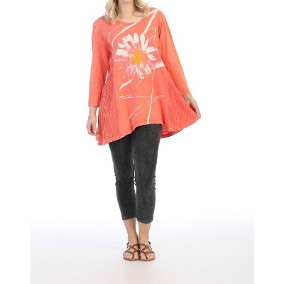 Women's Chit Chat Wave Knit Mineral Washed Tunic Top - Jess & Jane