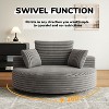 360° Swivel Chaise Lounge Lazy Accent Chair Cozy Sleeper Sofa Single Swivel Chair, Beige/Brown/Green/Black/Gray-ModernLuxe - 2 of 4