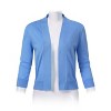 Women’s 3/4 Sleeve Cropped Cardigan Sweaters Open Front Knit Short Bolero Shrugs - 3 of 4