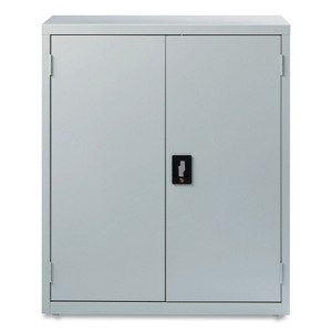 Economy Assembled Storage Cabinets, 3 Shelves, 36" x 18" x 42", Light Gray - 1 of 1
