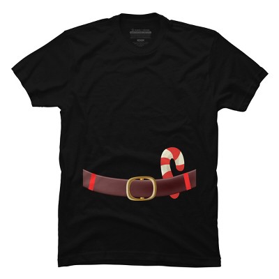 Men's Design By Humans Christmas Candy Cane Belt By BenX T-Shirt