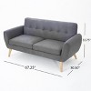 NicBex 67.25 Inch Mid-Century Loveseat Sofa with Wood Legs for Living Room,Small Space,Office,Apartment - 3 of 4