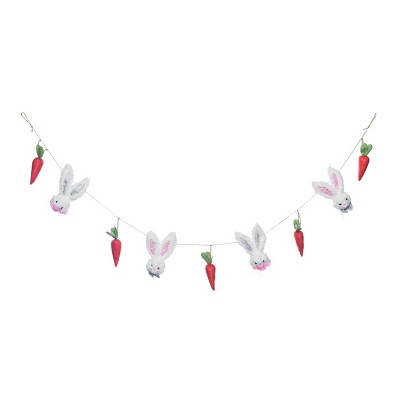 Transpac Polyester 72 in. Multicolor Easter Plush Garland