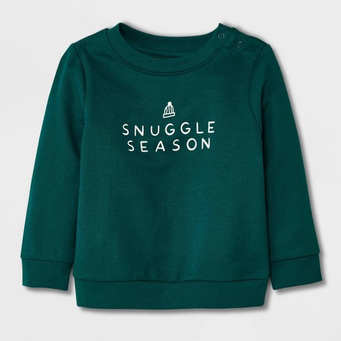 Baby 'Snuggle Season' Graphic Sweatshirt - Cat & Jack™ Green 0-3M