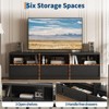 Mid Century Modern TV Stand for 65 70 75 Inch TVs, Industrial Entertainment Center - 4 of 4