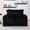 GDFStudio Wade 51"W Compression Sponge and Turtle Fleece Fabric Chaise Lounge with Waist Pillow - 3 of 4