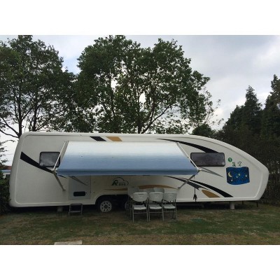 Blue Fade 10' x 8' Retractable RV and Patio Awning