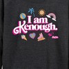 Women's - Barbie - I Am Kenough Icons Lightweight French Terry Wide Neck Long Sleeve Shirt - 2 of 4