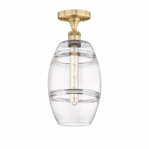Vaz - 1 Light Semi-Flush Mount In Industrial Style-10 Inches Tall and 8 Inches Wide - 1 of 1