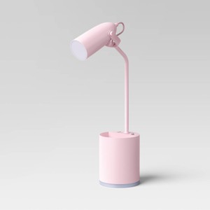 Task Table Lamp with Nightlight Pink - Room Essentials™ - 1 of 4