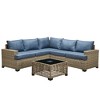 XIZZI All-Weather Rattan Furniture, Sectional Sets w/ Optional Solar Light-Up Coffee Table & Ottoman, Choose 6-9pc Configs in 8 Fade Resistant Colors - 2 of 4