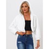 INSPIRE CHIC Women's Casual Hooded Zip Up Long Sleeve Cropped Faux Fur Jacket - 3 of 4