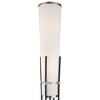 Possini Euro Design Flute Modern Torchiere Floor Lamp with Riser 68 1/2" Tall Satin Black Brushed Nickel White Linen Shade for Living Room Bedroom - 3 of 4