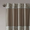 ChicFurnit Curtain Panel Pair Jacquard Weave with Faux Silk for Elegant Window Styling, Brown, 108"*50"*0.13" - 2 of 4