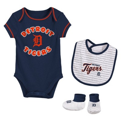 Detroit Tigers Colored Snap Baby Bib