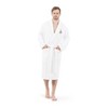 Linum Home Textiles 100% Turkish Cotton Terry Bath Robe Embroidered with Christmas Tree Design - 3 of 4