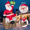 Itopfox 8FT Christmas Inflatable Santa Claus on Chimney with Built-in LED Lights for Indoor Outdoor Yard Lawn Garden Holiday Decoration 1 Piece - 4 of 4