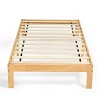 Solid Wood Platform Bed Frame with Wooden Slat Support, Wood color - 3 of 4