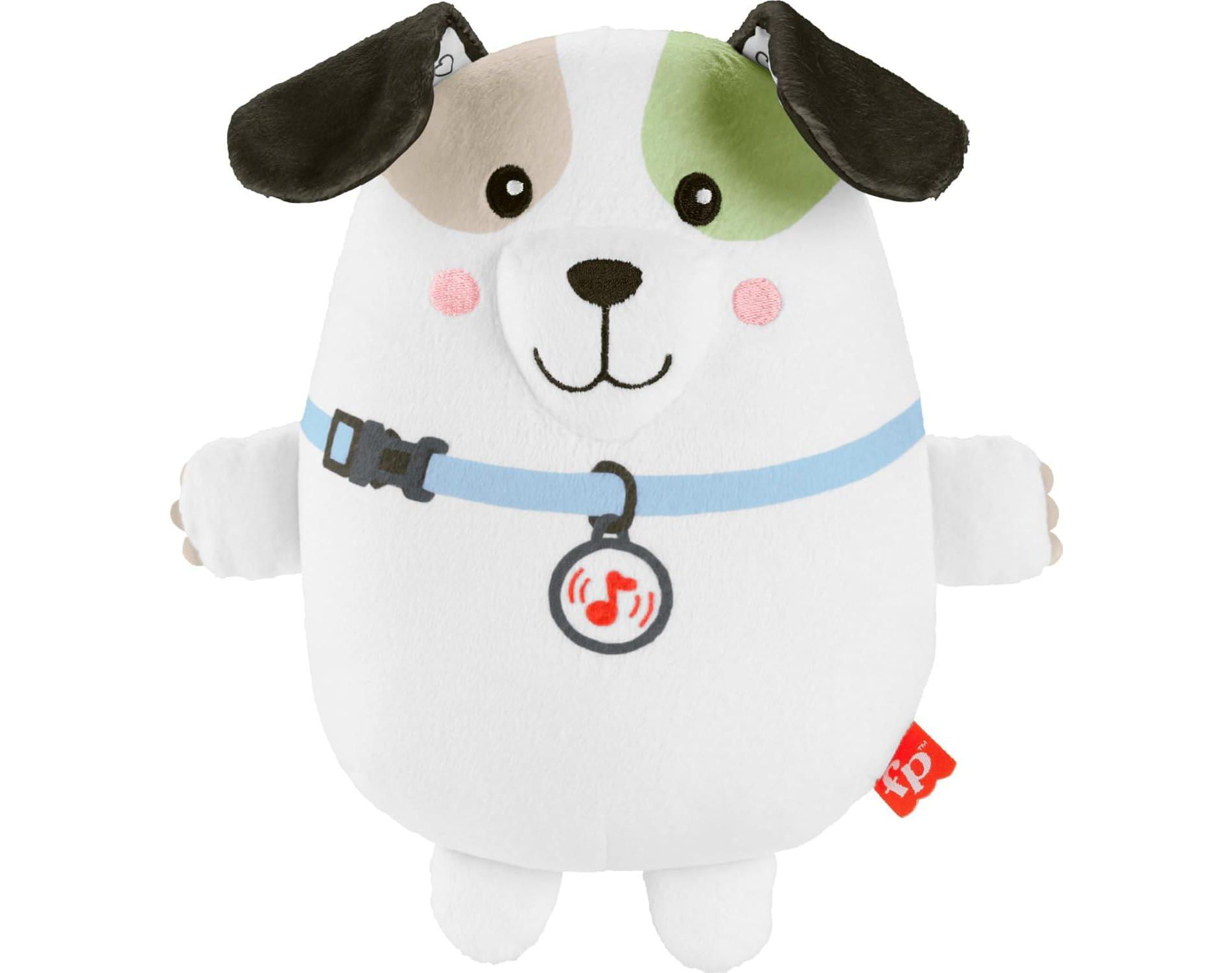 Fisher-Price Calming Vibes Puppy Soother Plush with Portable Sound Machine & Vibrations for Newborns 0+ Months