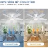 46 Inches Modern Flush Mount Ceiling Fan with Light and Remote,for Living Room,Kitchen,Dining Room,Patio - 4 of 4