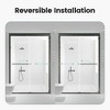 NicBex 44-48.IN W�72.IN H Semi-Frameless Double Sliding Shower Door with 1/4.IN (6mm) Thick SGCC Tempered Glass with Handrail and Splash - 3 of 4