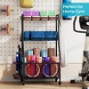 MOEPISY 23inch W Sports Equipment & Toy Storage Rack with Wheels, 3-Tier Ball Organizer for Balls, Rackets & Sports Gear - 4 of 4