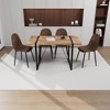 NicBex Dining Table Set for 4 Modern Dining Table with Wooden Tabletop, Geometric Legs and 4 Suede Chairs for Kitchen - 4 of 4