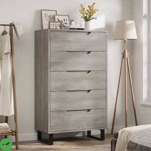 50"/47.2" 5/6 Dresser for Bedroom Tall Dresser, Freestanding Vertical Drawer w/Storage Wooden Closet Chest Storage - 1 of 4
