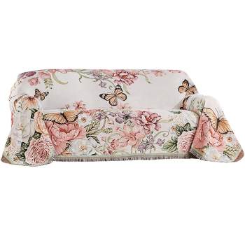 Collections Etc Floral Butterfly Tap Furnthrow