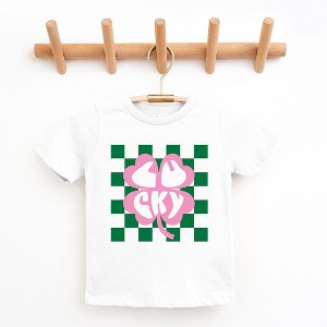 The Juniper Shop Lucky Clover Checkered Toddler Short Sleeve Tee - 1 of 3