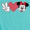 Girls' - Disney - Peace Love Minnie Fitted Short Sleeve Graphic T-Shirt - 2 of 4