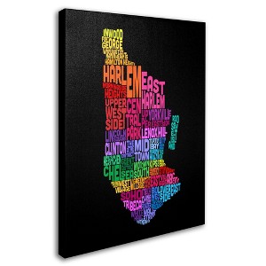 Trademark Fine Art -Michael Tompsett 'Manhattan Text Map 2' Canvas Art - 1 of 3