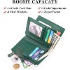 BEAFUP Women's Genuine Leather Wallet,Compact Size Wallet, RFID Blocking,with 14 Slots and 2 Zippered Pockets & Zipper Coin Pouch - 4 of 4