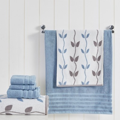 Organic Blue Cotton 6-Piece Towel Set