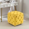 VYNXARIA Modern Velvet Upholstered Ottoman,Exquisite Small End Table,Soft Foot Stool,Dressing Makeup Chair - 2 of 4