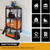 Angel Sar 4-Tier Plastic Storage Shelf, Heavy Duty Garage Shelving Unit 57"H x 30"W x 14"D, 400 lbs Capacity, Tool-Free Assembly, Black - 2 of 4