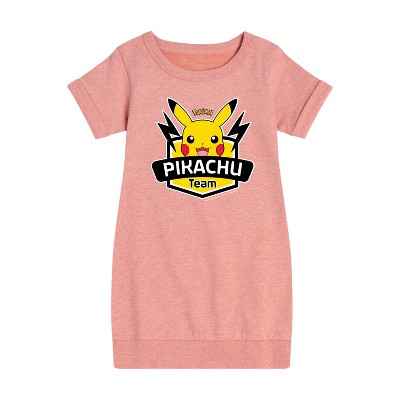 - Pokémon - Team Pikachu Graphic Short Sleeve Fleece Dress