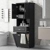 Tall Bathroom Storage Cabinet with Tilt-Out Laundry Hamper, Freestanding Organizer for Laundry Room or Bathroom-Maison Boucle - 2 of 4