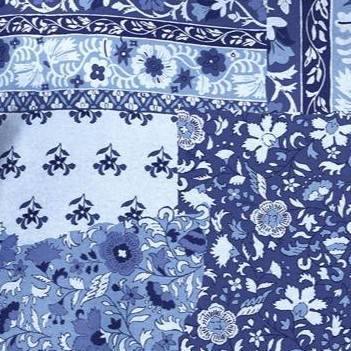 french blue patched paisley