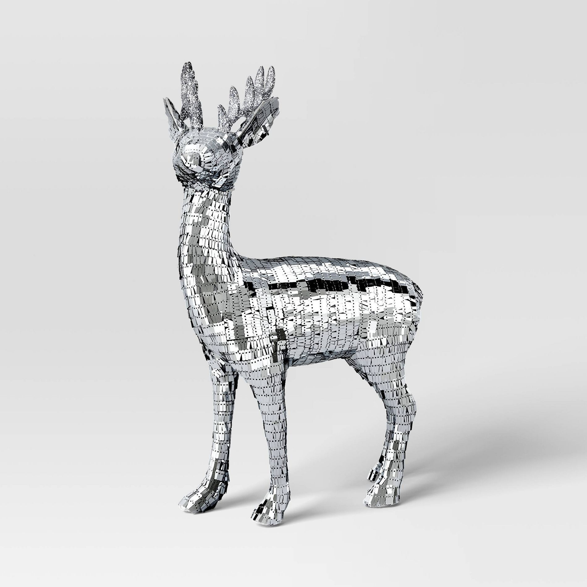 Christmas Silver Standing Deer Decor - Wondershop™